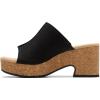 imageClarks Womens Nerisa Vine Cork Wedge SandalBlack Nubuck
