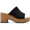 imageClarks Womens Nerisa Vine Cork Wedge SandalBlack Nubuck
