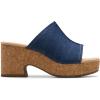 imageClarks Womens Nerisa Vine Cork Wedge SandalDark Denim Textile