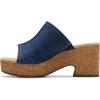 imageClarks Womens Nerisa Vine Cork Wedge SandalDark Denim Textile