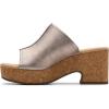 imageClarks Womens Nerisa Vine Cork Wedge SandalTaupe Metallic Synthetic