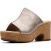 imageClarks Womens Nerisa Vine Cork Wedge SandalTaupe Metallic Synthetic