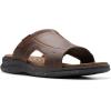 imageClarks Mens Walkford Band Slide SandalBeeswax Leather