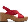 imageClarks Womens Nerisa West Heeled SandalCherry Nubuck