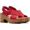 imageClarks Womens Nerisa West Heeled SandalCherry Nubuck