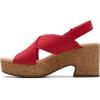 imageClarks Womens Nerisa West Heeled SandalCherry Nubuck