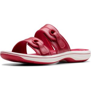 imageClarks Womens Breeze Maye Slide SandalCherry Synthetic