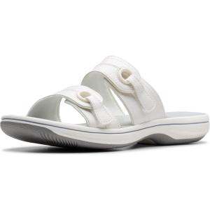 imageClarks Womens Breeze Maye Slide SandalWhite Synthetic