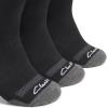 imageClarks Mens Casual Half Cushion Crew Sock with Air Channel 3 Pair Black Mens 712 Shoe