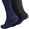 imageClarks Mens Casual Half Cushion Crew Socks with Fine Rib Welt 3 Pair NavyCharcoalDenim Mens 712 Shoe