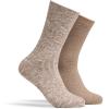 imageClarks Mens Casual Solid Heavy Rib Crew Socks With Soft Touch 2 Pair Khaki Mens 712 Shoe