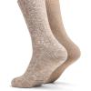 imageClarks Mens Casual Solid Heavy Rib Crew Socks With Soft Touch 2 Pair Khaki Mens 712 Shoe