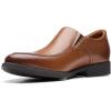 imageClarks Mens Whiddon Step Leather Leather LoafersDark Tan Leather