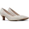 imageClarks Womens Kepley Sky Pump ShoeOff White Leather