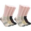 imageClarks Mens Casual Half Cushion Anklet Socks 6 Pair StoneKhakiBrown Mens 712 Shoe