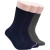 imageClarks Mens Casual Half Cushion Crew Socks with Fine Rib Welt 3 Pair NavyCharcoalDenim Mens 712 Shoe