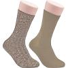 imageClarks Mens Casual Solid Heavy Rib Crew Socks With Soft Touch 2 Pair Khaki Mens 712 Shoe