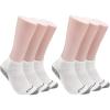 imageClarks Mens Sport Half Cushion Low Cut Socks 6 Pair White Mens 712 Shoe