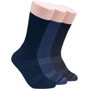 imageClarks Mens Casual Half Cushion Crew Sock with Air Channel 3 Pair NavyDenimCharcoal Mens 712 Shoe