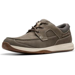 imageClarks Mens Sailview Lace Boat ShoeTaupe Nubuck