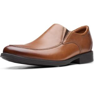 imageClarks Mens Whiddon Step Leather Leather LoafersDark Tan Leather