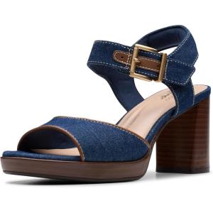imageClarks Womens AmbyrLyn Faye Heeled SandalDark Denim
