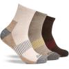 imageClarks Mens Casual Half Cushion Anklet Socks 3 Pair StoneKhakiBrown Mens 712 Shoe