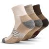 imageClarks Mens Casual Half Cushion Anklet Socks 3 Pair StoneKhakiBrown Mens 712 Shoe