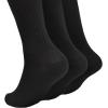 imageClarks Mens Casual Solid Crew Socks with Ribbed Welt 3 Pair Black Mens 712 Shoe