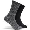 imageClarks Mens Casual Solid Heavy Rib Crew Socks With Soft Touch 2 Pair Black Mens 712 Shoe