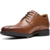 imageClarks Mens Whiddon Pace Leather Comfort Insole Derby ShoesDark Tan Leather