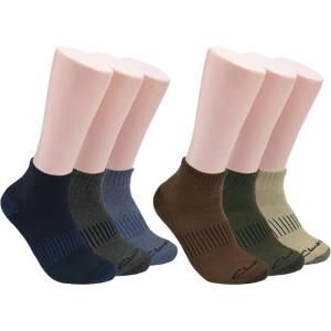 imageClarks Mens Casual Half Cushion Anklet Socks 6 Pair NavyCharcoalDenimBrownOliveKhaki Mens 712 Shoe