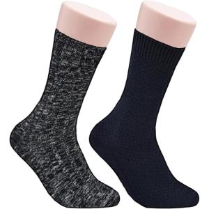 imageClarks Mens Casual Solid Heavy Rib Crew Socks With Soft Touch 2 Pair Black Mens 712 Shoe