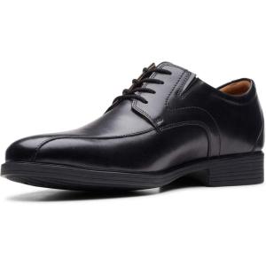 imageClarks Mens Whiddon Pace Leather Comfort Insole Derby ShoesBlack Leather