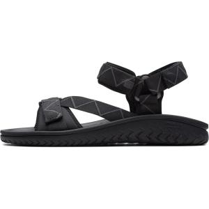 imageClarks Mens Wesley Trail Flat SandalBlack Synthetic