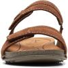 imageClarks Mens Crestview Easy Flat SandalCola Leather