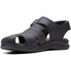 imageClarks Mens Hapsford Cove Fisherman SandalBlack Tumbled Leather