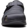 imageClarks Mens Hapsford Cove Fisherman SandalBlack Tumbled Leather
