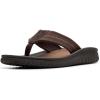 imageClarks Mens Wesley Belt Flip FlopDark Brown Textile
