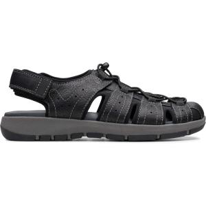 imageClarks Mens Brixby Cove Fisherman SandalBlack Black Leather