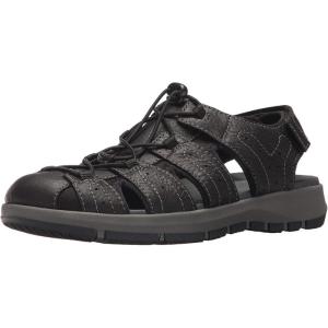 imageClarks Mens Brixby Cove Fisherman SandalBlack Leather