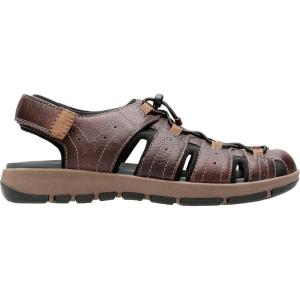 imageClarks Mens Brixby Cove Fisherman SandalBrown Dark Brown Leather