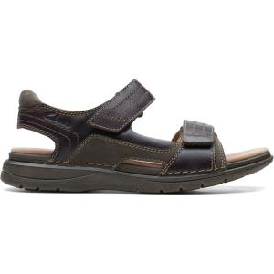 imageClarks Mens Frame SandalMahogany Leather Nubuck Combi