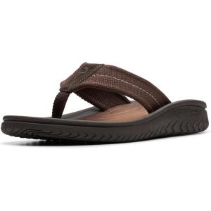 imageClarks Mens Wesley Belt Flip FlopDark Brown Textile