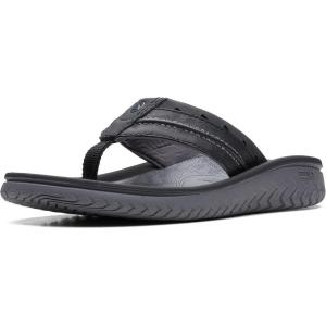 imageClarks Mens Wesley Post Flip FlopBlack Synthetic