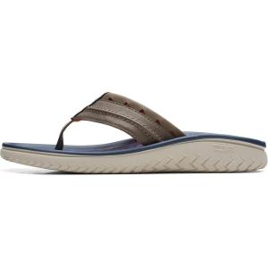 imageClarks Mens Wesley Post Flip FlopDesert Synthetic