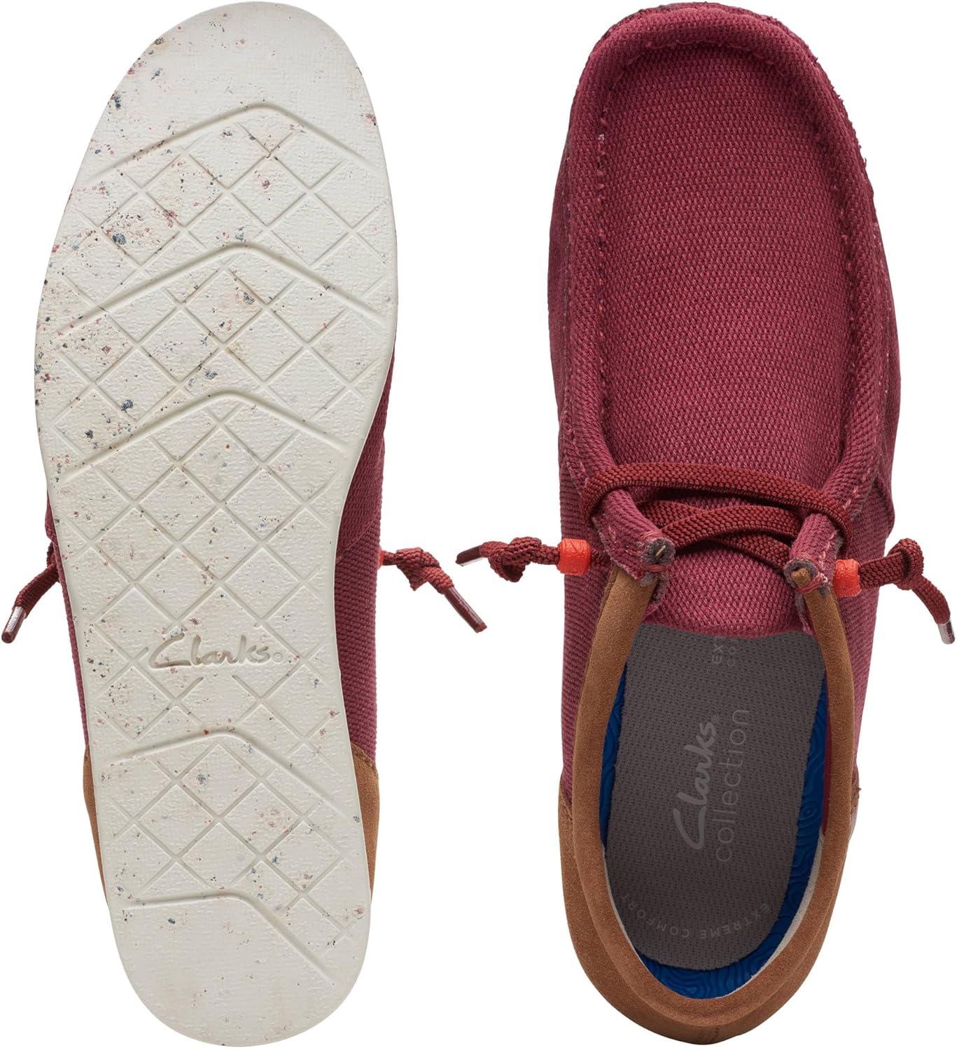 imageClarks Mens ShacreLite Moc OxfordBrick Red Textile