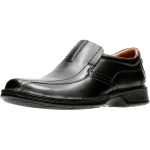 imageClarks Mens Escalade Step LoaferBlack Leather