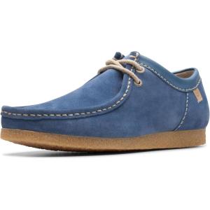 imageClarks Mens Shacre Ii Run Shoes MoccasinBlue Suede