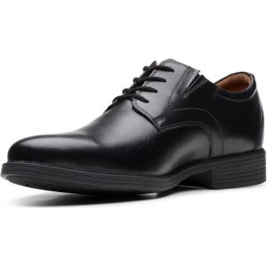 imageClarks Mens Whiddon Plain Oxford FlatBlack Leather